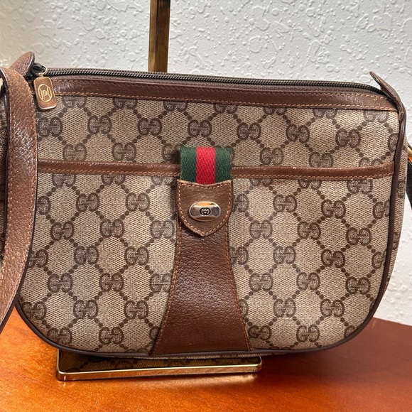Vintage GUCCI GG SherryLine~Crossbody Bag~PVC 89-02-032